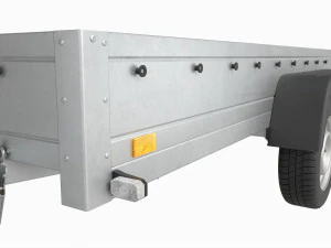 Double axle car trailer jockey wheel extended 3D Model