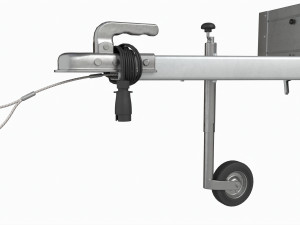 Double axle car trailer jockey wheel extended Modelo 3D