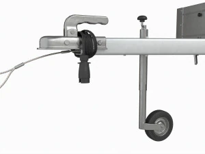 Double axle car trailer jockey wheel extended 3D Model