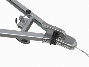 Double axle car trailer jockey wheel extended Modelo 3D