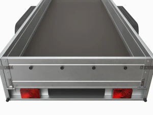 Double axle car trailer jockey wheel extended 3D Model