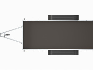 Double axle car trailer jockey wheel extended Modelo 3D