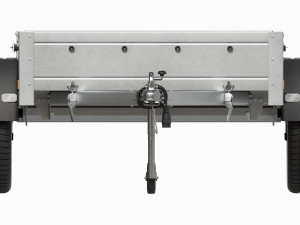 Double axle car trailer jockey wheel extended Modelo 3D