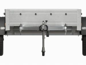 Double axle car trailer jockey wheel extended 3D Model