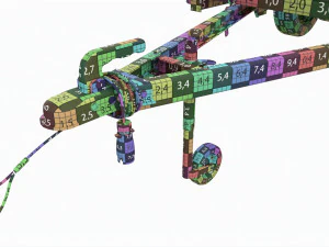 Double axle car trailer jockey wheel extended 3D Model