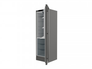 Free-standing refrigerator opened 3D-Modell