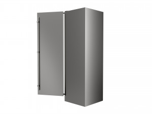 Free-standing refrigerator opened 3D-Modell
