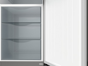 Free-standing refrigerator opened 3D-Modell