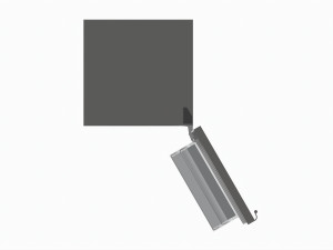 Free-standing refrigerator opened 3D-Modell