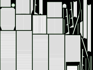 Free-standing refrigerator opened 3D-Modell