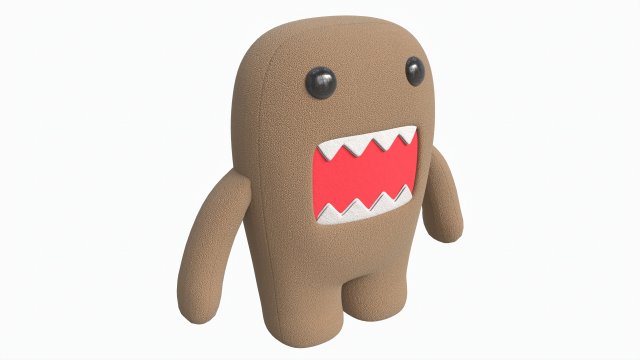 Japanese Cartoon Domo Toy 3D 모델 .c4d .max .obj .3ds .fbx .stl .blend 