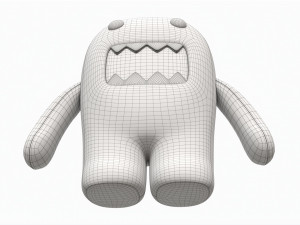 Japanese Cartoon Domo Toy 3D 모델