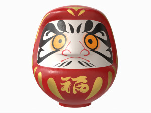 Japanese Daruma Doll Large Modelo 3D