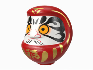 Japanese Daruma Doll Large Modelo 3D