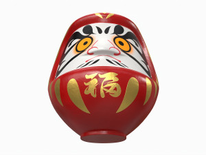 Japanese Daruma Doll Large Modelo 3D