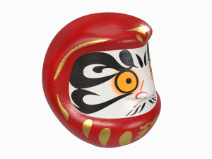 Japanese Daruma Doll Large Modelo 3D