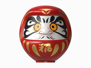 Japanese Daruma Doll Large Modelo 3D