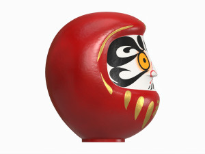 Japanese Daruma Doll Large Modelo 3D