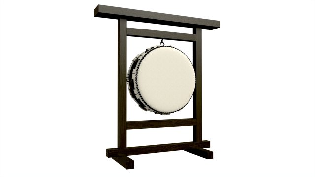 Japanese Taiko Ohira Drum Hanging Modelo 3D .c4d .max .obj .3ds .fbx .stl .blend 
