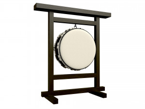Japanese Taiko Ohira Drum Hanging 3D-Modell