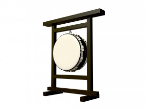 Japanese Taiko Ohira Drum Hanging Modelo 3D