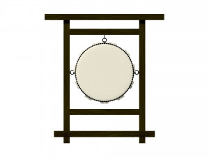 Japanese Taiko Ohira Drum Hanging Modelo 3D
