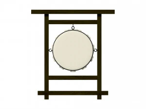 Tamburo giapponese Taiko Ohira appeso Modello 3D