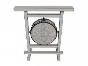 Japanese Taiko Ohira Drum Hanging Modelo 3D
