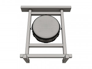 Japanese Taiko Ohira Drum Hanging Modelo 3D