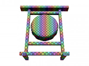 Japanese Taiko Ohira Drum Hanging Modelo 3D