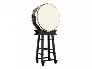 Japanese Taiko Ohira Drum on Stand 3D-Modell