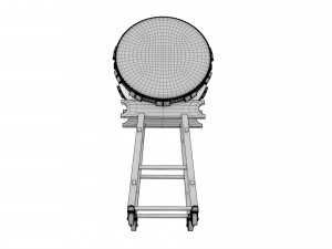 Japanese Taiko Ohira Drum on Stand Modelo 3D