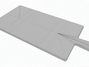 Kitchen Vintage Cutting Board 3D Model