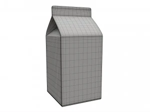 Milk Packaging Box 500 ml Mockup 3D Model