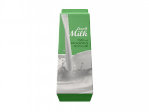 Milk Packaging Box 1000 ml Mockup 3Dモデル