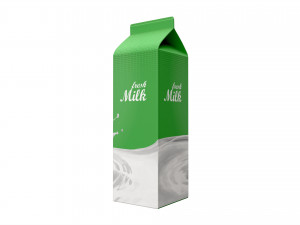 Milk Packaging Box 1000 ml Mockup 3Dモデル