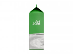 Milk Packaging Box 1000 ml Mockup 3Dモデル