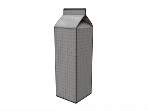 Milk Packaging Box 1000 ml Mockup 3Dモデル