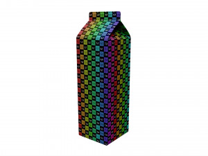 Milk Packaging Box 1000 ml Mockup 3Dモデル