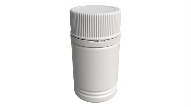 Plastic Pill Bottle Mockup 3D 模型 .c4d .max .obj .3ds .fbx .stl .blend 
