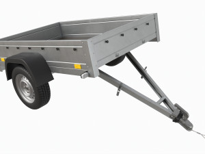 Single axle car trailer Modelo 3D