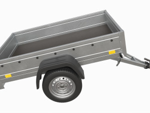 Single axle car trailer Modelo 3D