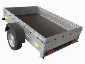 Single axle car trailer Modelo 3D