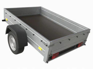Single axle car trailer 3D Model