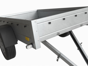 Single axle car trailer Modelo 3D