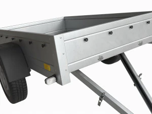 Single axle car trailer 3D Model