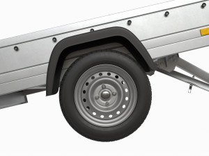 Single axle car trailer Modelo 3D