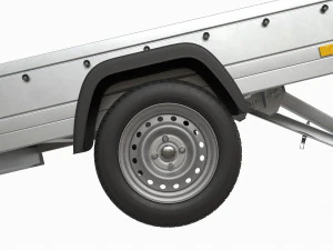 Single axle car trailer 3D Model