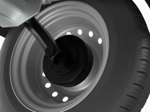 Single axle car trailer Modelo 3D