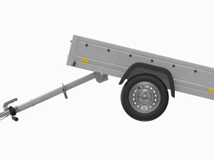 Single axle car trailer Modelo 3D